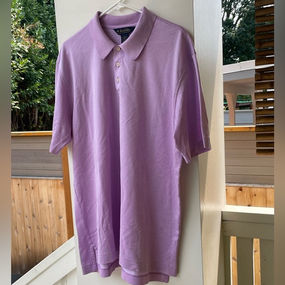 Men’s Brooks Brothers Authentic Lilac Polo-Shirt, XL, 100% Cotton, Super Soft - Picture 7 of 17